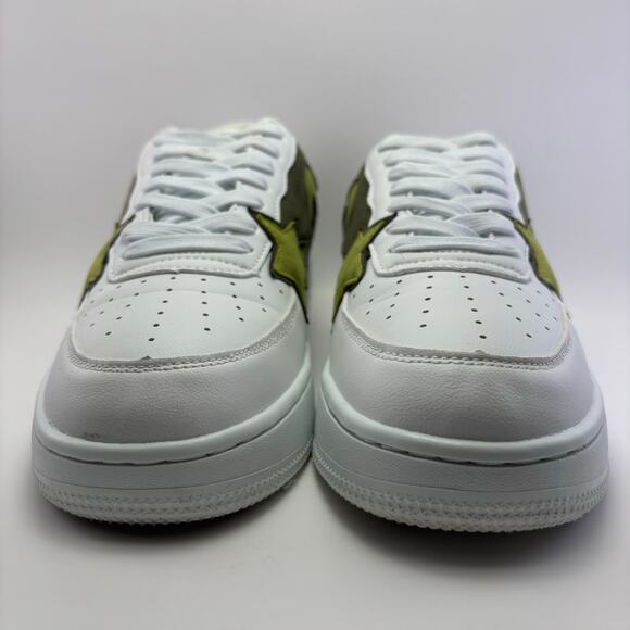KADULANG White Sneakers With Green Shooting Star Design Mens Size 9.5 - Picture 2 of 12